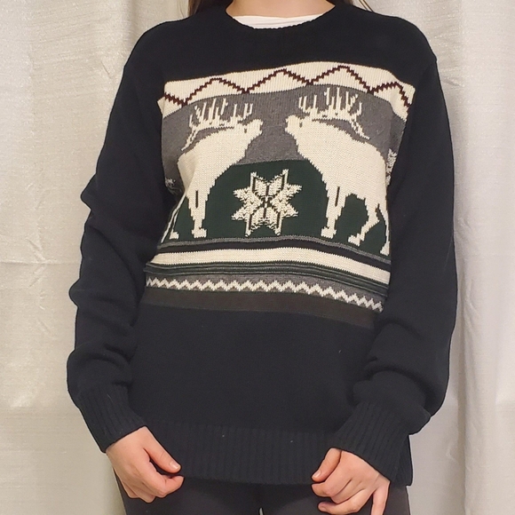 christmas moose sweater